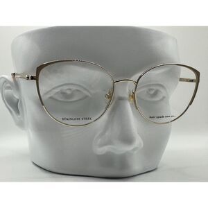 NEW Kate Spade Designer Eyeglasses | "Noel" | Gold | 52/17/140 | NWT